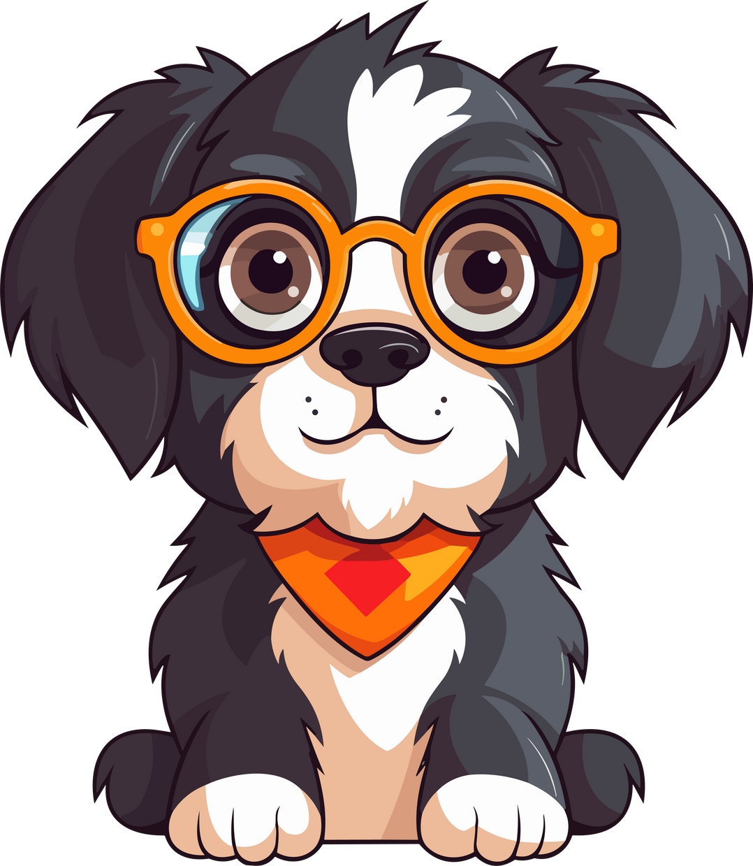 Cute Dog with glasses